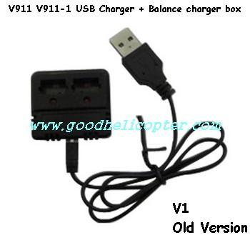 wltoys-v911-v911-1 helicopter parts usb charger + balance charger box (V1 old version)